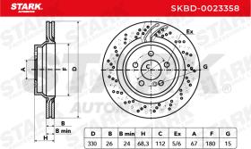 STARK RECAMBIOS SKBD0023358 - BRAKE DISC