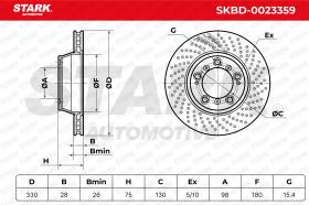 STARK RECAMBIOS SKBD0023359 - BRAKE DISC