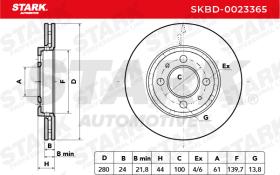 STARK RECAMBIOS SKBD0023365 - BRAKE DISC