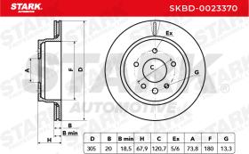 STARK RECAMBIOS SKBD0023370 - BRAKE DISC