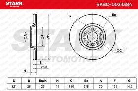 STARK RECAMBIOS SKBD0023384 - BRAKE DISC