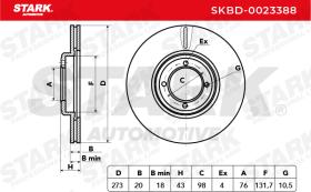 STARK RECAMBIOS SKBD0023388 - BRAKE DISC