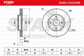 STARK RECAMBIOS SKBD0023398 - BRAKE DISC