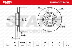 STARK RECAMBIOS SKBD0023404 - BRAKE DISC