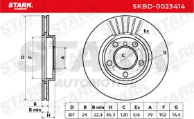 STARK RECAMBIOS SKBD0023414 - BRAKE DISC