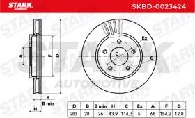 STARK RECAMBIOS SKBD0023424 - BRAKE DISC