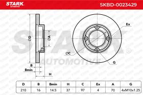 STARK RECAMBIOS SKBD0023429 - BRAKE DISC