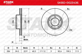 STARK RECAMBIOS SKBD0023436 - BRAKE DISC