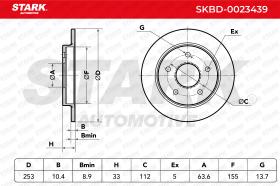 STARK RECAMBIOS SKBD0023439 - BRAKE DISC