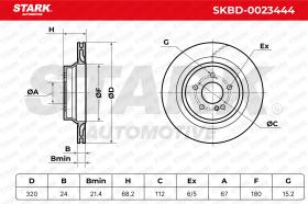 STARK RECAMBIOS SKBD0023444 - BRAKE DISC