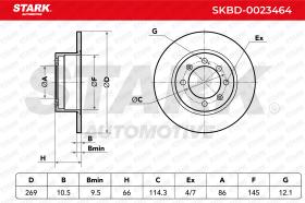 STARK RECAMBIOS SKBD0023464 - BRAKE DISC