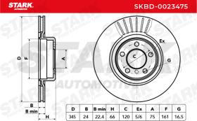 STARK RECAMBIOS SKBD0023475 - BRAKE DISC