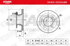 STARK RECAMBIOS SKBD0023488 - BRAKE DISC