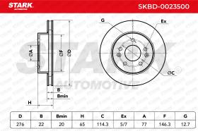 STARK RECAMBIOS SKBD0023500 - BRAKE DISC