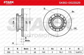 STARK RECAMBIOS SKBD0023529 - BRAKE DISC