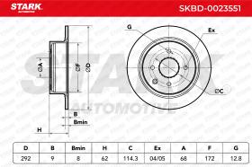 STARK RECAMBIOS SKBD0023551 - BRAKE DISC