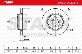 STARK RECAMBIOS SKBD0023576 - BRAKE DISC