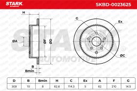 STARK RECAMBIOS SKBD0023625 - BRAKE DISC