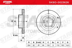 STARK RECAMBIOS SKBD0023626 - BRAKE DISC