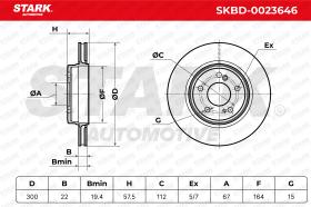 STARK RECAMBIOS SKBD0023646 - BRAKE DISC