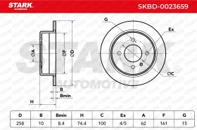 STARK RECAMBIOS SKBD0023659 - BRAKE DISC