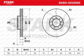 STARK RECAMBIOS SKBD0023693 - BRAKE DISC