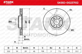 STARK RECAMBIOS SKBD0023702 - BRAKE DISC