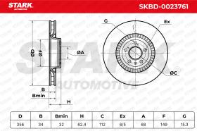 STARK RECAMBIOS SKBD0023761 - BRAKE DISC