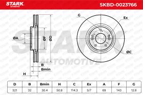 STARK RECAMBIOS SKBD0023766 - BRAKE DISC