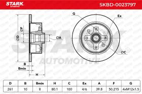 STARK RECAMBIOS SKBD0023797 - BRAKE DISC