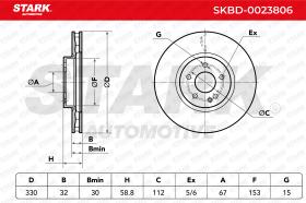 STARK RECAMBIOS SKBD0023806 - BRAKE DISC