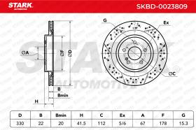 STARK RECAMBIOS SKBD0023809 - BRAKE DISC