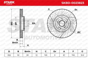 STARK RECAMBIOS SKBD0023823 - BRAKE DISC