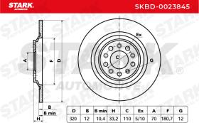 STARK RECAMBIOS SKBD0023845 - BRAKE DISC