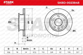 STARK RECAMBIOS SKBD0023848 - BRAKE DISC