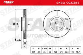 STARK RECAMBIOS SKBD0023856 - BRAKE DISC