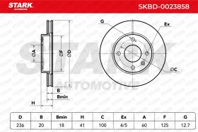 STARK RECAMBIOS SKBD0023858 - BRAKE DISC