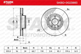 STARK RECAMBIOS SKBD0023883 - BRAKE DISC