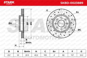 STARK RECAMBIOS SKBD0023889 - BRAKE DISC