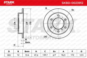 STARK RECAMBIOS SKBD0023912 - BRAKE DISC