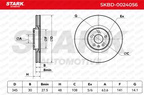 STARK RECAMBIOS SKBD0024056 - BRAKE DISC