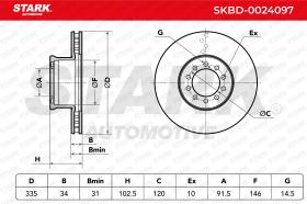 STARK RECAMBIOS SKBD0024097 - BRAKE DISC