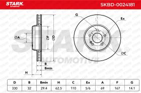 STARK RECAMBIOS SKBD0024181 - BRAKE DISC