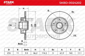 STARK RECAMBIOS SKBD0024202 - BRAKE DISC