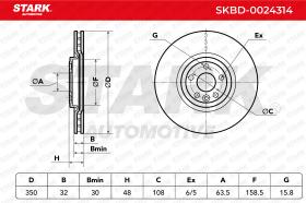 STARK RECAMBIOS SKBD0024314 - BRAKE DISC