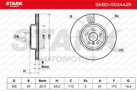 STARK RECAMBIOS SKBD0024429 - BRAKE DISC