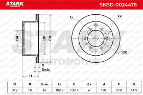 STARK RECAMBIOS SKBD0024478 - BRAKE DISC