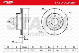 STARK RECAMBIOS SKBD0024584 - BRAKE DISC