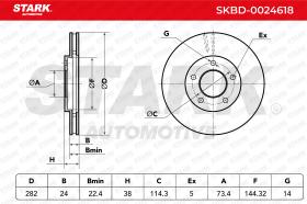 STARK RECAMBIOS SKBD0024618 - BRAKE DISC