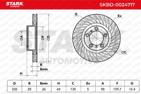 STARK RECAMBIOS SKBD0024717 - BRAKE DISC